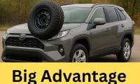 Toyota RAV4 with a spare tire