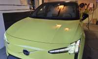 A Volvo EX30 charges up