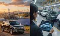 Ford F-150 and EV production line.