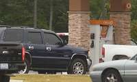 Vehicles Waiting For Gasoline Before the Colonial Pipeline Resumed Operation