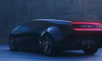Black Honda Saloon concept with futuristic rear lighting