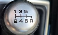The stick shift knob of a namual-transmission 2026 Acura Integra A-Spec sports sedan