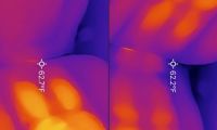Infrared thermal analysis showing vehicle temperature distribution