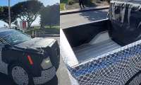 This is Ford's next EV Truck and its bed as Ford is testing the camouflaged version in Long Beach