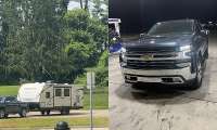 Timothy Laxton pulling a 34 foot camper with his 2021 Chevrolet Silverado and only getting 196 degree transmission temperature.