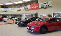 A Toyota dealer shows off the full line of products