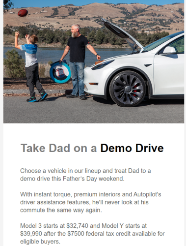 Image of Tesla advertisement