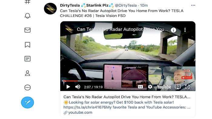 Recent Dirty Tesla tweet