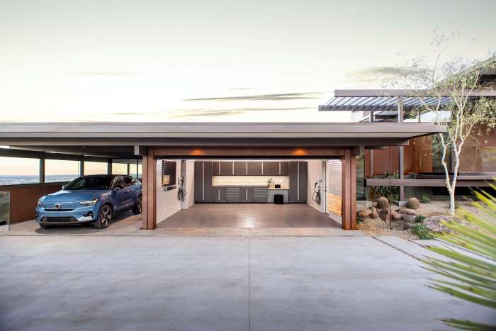 Image of EV garage courtesy of Volvo