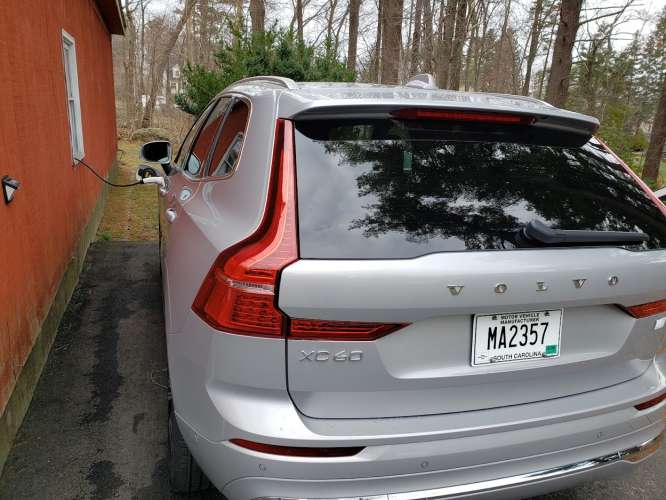 XC60 T8 Recharge plugged in by John Goreham.