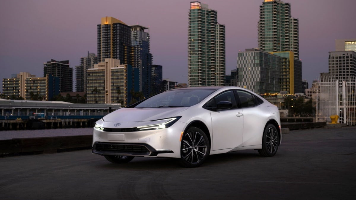 The new Toyota corporate design turns the Prius into a sporty hatchback